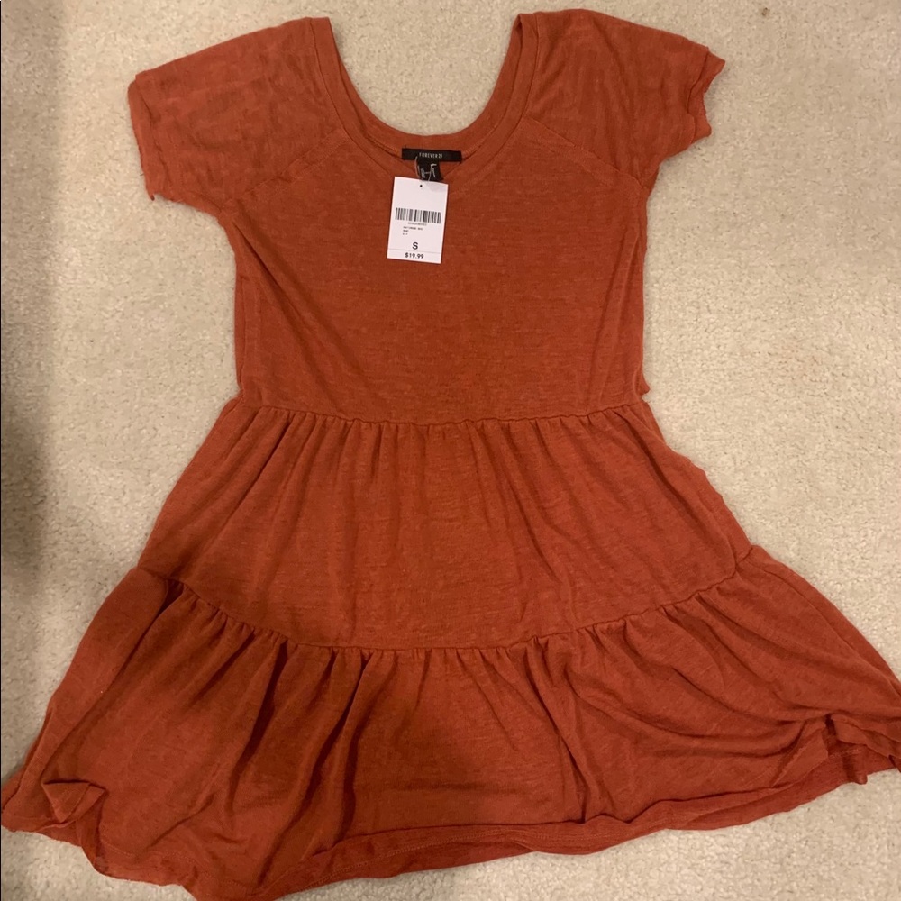 Forever 21 rust orange knit dress new with tags